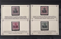 1911-1913 DEUTSCHES REICH GERMANY MAROKKO MOROCCO 40, 30, 10, 5 STAMPS MNH