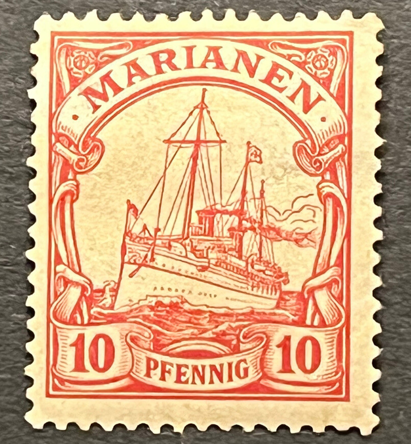 Travelstamps: GERMANY GERMAN MARIANEN STAMPS Kaiser’s Yacht MOGH 10pf UNWMK