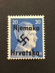 Germany WWII propaganda fantasy ovpt (CROATIA) 20 Rpf. MNH /s1 #c25