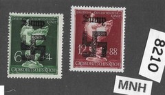 MNH stamp set B286-287 Modern Fantasy Overprints Dresden Goldsmith society #8210