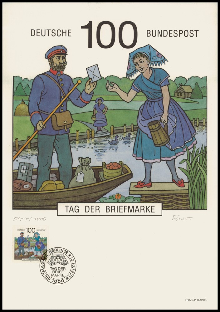 ART-EDITION 1991 GERMANY 1570 POSTMAN SPREEWALD PM „BERLIN“ Ltd. 1.000!!