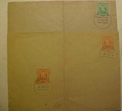 GERMANY DOUBLES NUMBERS 16-7-45 ADDRESSEE ERASED FOLDED AWAY FROM STAMPS