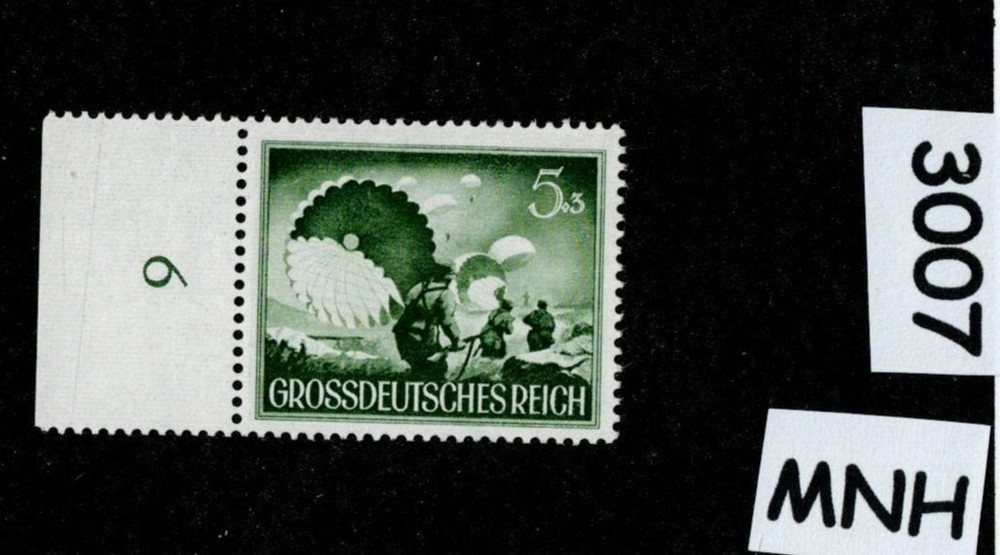 MNH Stamp B259 WWII 1944 Germany Third Reich Military Wehrmacht Airborne #3007