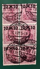 3 Blocks Of 6 German Stamps From 1920s: 136, 172, 184