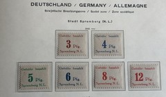 GERMANY – Soviet Zone Spremberg Locals Mint Hinged Including Strips