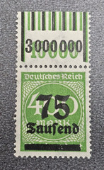 Stamp Germany Reich FREIMARKE 75 000 Mark 1923 Mi. Nr. 287 [🇩🇪39272-13]