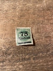 Germany Deutsches Reich 75 Tausend Overprint 1000 Mark stamp