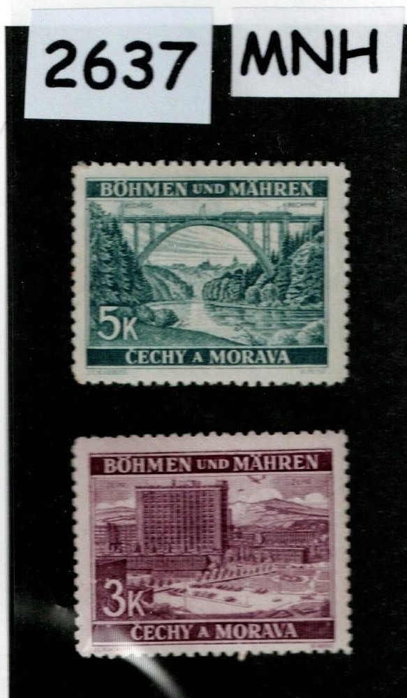 MNH Stamps Prague Industry & Architecture WWII Germany Occupation of BaM #2637