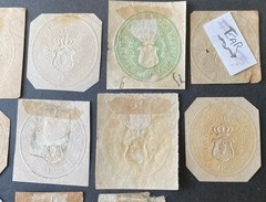 GERMANY MECKLENBURG-SCHWERIN STAMP WRAPPERS-ENVELOPES CUT CORNERS-MINT-USED (15)