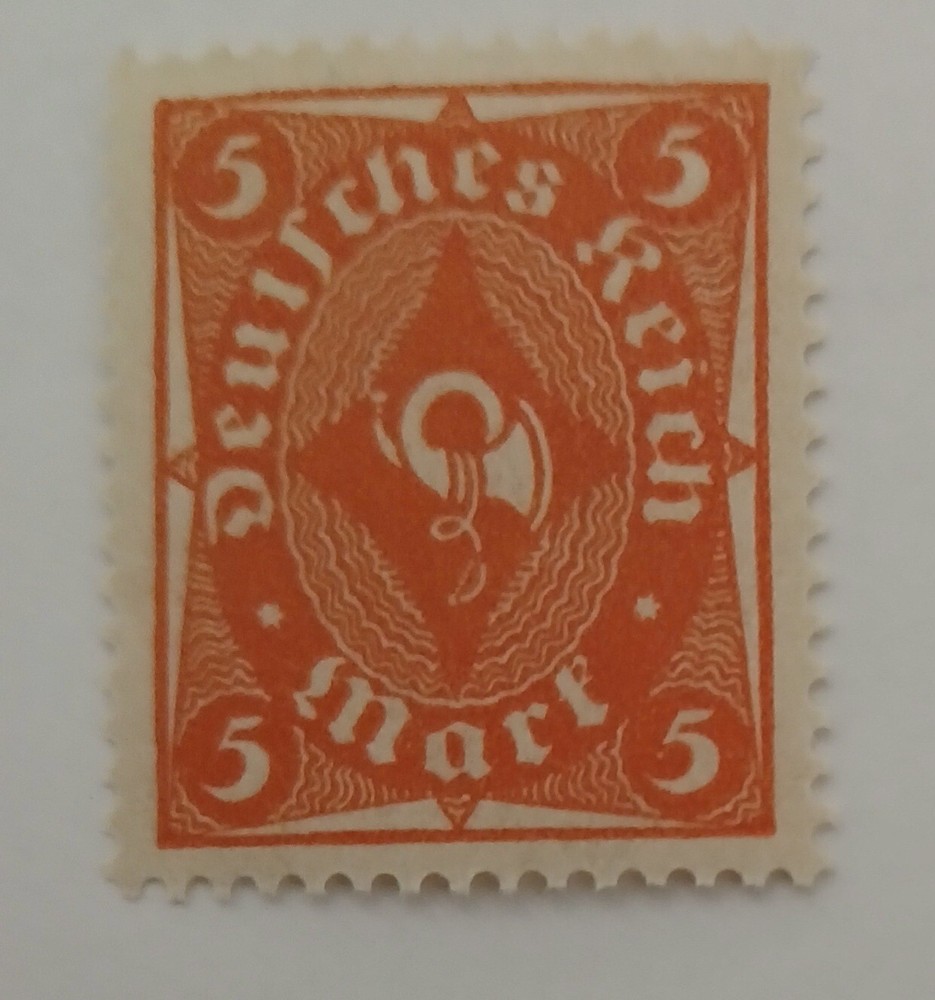 GERMANY #188 – 1922 – POST HORN – ORANGE – MNH