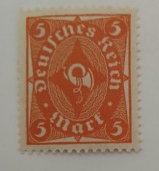 GERMANY #188 – 1922 – POST HORN – ORANGE – MNH
