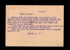 Black Out Postal Hitler & Slogan Biberach 1946 French Occupation Pair Postcard 4