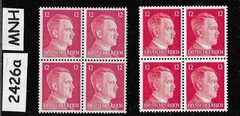 MNH stamp blocks Adolf Hitler Germany varieties / PF12 Sc511b & Sc513 #2426a
