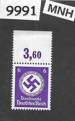MNH stamp Sc 095 / 1942 PF06 Large Swastika / Third Reich Germany #9991