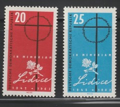 Germany-DDR 1962 Sc # 607-08 Roses MNH OG