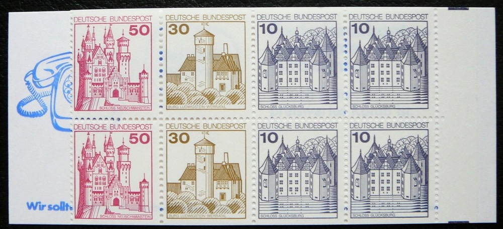 Germany booklet – Castles – MNH.