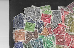 POSTMARKS Germany stamps / 1400+ mixed all 1946 Allied West zone #1900