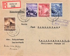 Germany 1941 Complete Michel 806-809 Kärnten Steiermark Registered Einschreiben!
