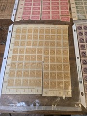 Third Reich Germany Revenue Tax Stamp Sheet Collection Unused Reich Lot
