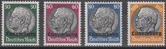 Stamp Germany Luxembourg Mi 01-16 Sc N1-16 1940 WWII Hindenburg Occupation MH