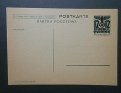 GERMANY GERMANY Generalgouvernement REICH 1940 „F.Polonia SVR“ 12gr postcard