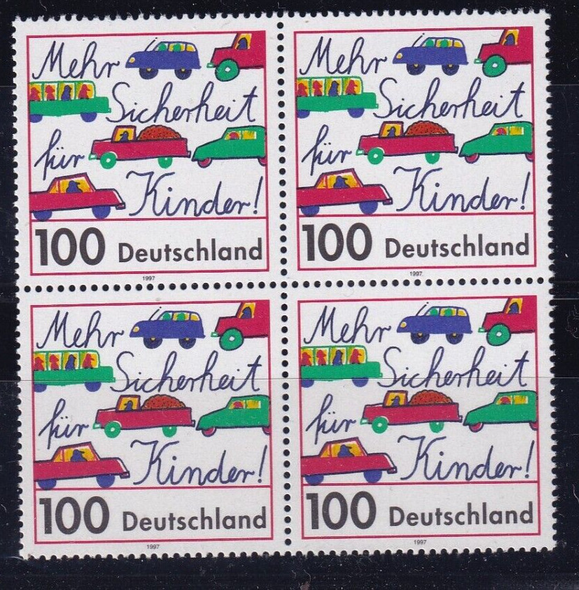 Bundesrepublik MNH ** 1897 Scott 1954 Children’s safety block of 4