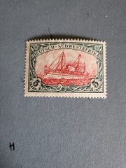 Stamps German South West Africa Scott #34a hinged