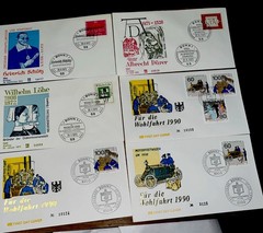 SIX DIFFERENT GERMANY 🇩🇪 NUMBERED FDC SEE SCANS LOOK 👀 1350