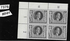 MNH stamp block Hitler 1943 Birthday / WWII Germany / Third Reich ScB231