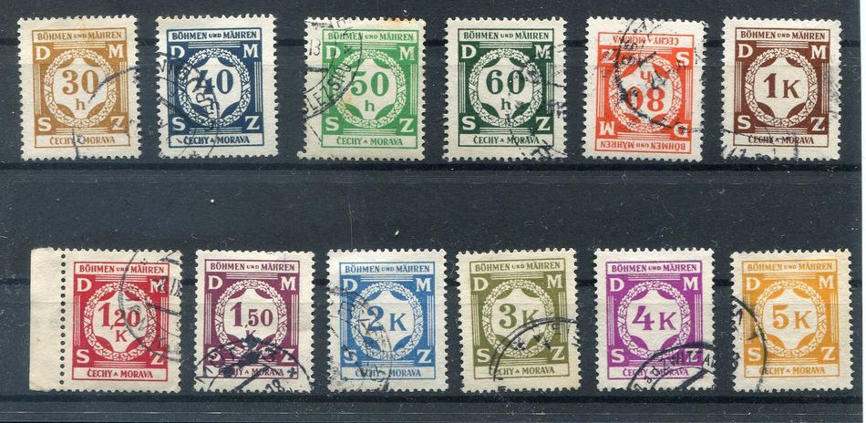 Böhmen Dienst 1/12 Mint Stamped Example Image (y78120