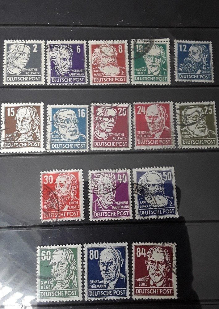 Russian zone 1948 portraits of politicians fu