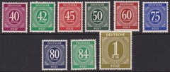 Stamp Germany Bundespost Sc 0530-56 1946 Deutsche Post WWII Occupation Set MNH