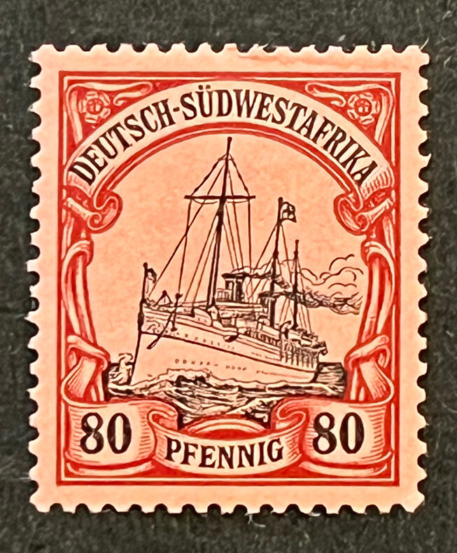 Travelstamps: GERMANY SOUTH WEST AFRICA STAMPS Kaiser’s Yacht 80pf MOGH UnWmk