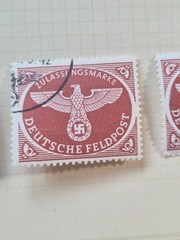 7 Vintage German Military Airmail Parcel Post Stamps Feldpost 1941 – 1950 WWII