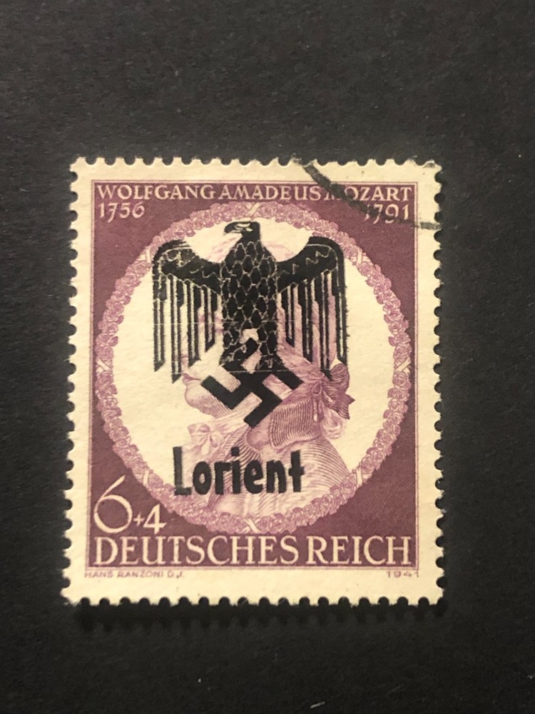 Germany WWII Local overprint (Lorient) 6+4 Rpf. USED #226