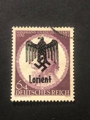 Germany WWII Local overprint (Lorient) 6+4 Rpf. USED #226