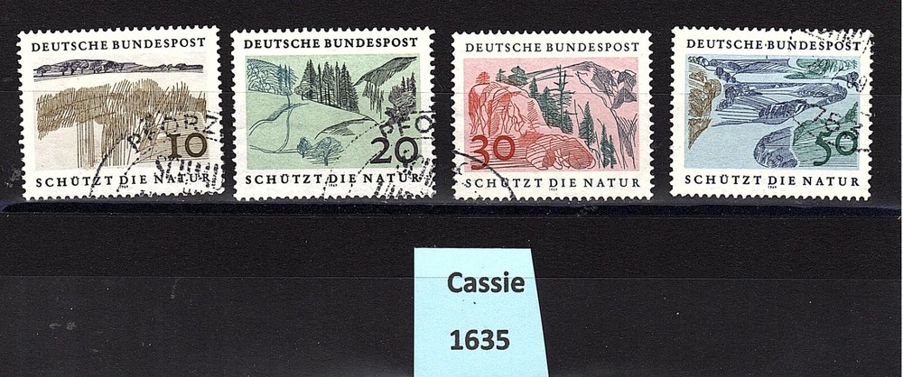 1969, Germany Fed Rep. SG 1489, 1490,1491,1492, 4 used, Cassie 1635.