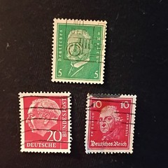 30 Germany Deutsches Reich/DDR Used Postage Stamp Lot Handstamped 3-40 Pf