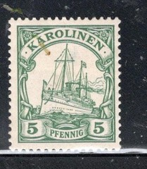 GERMANY KAROLINEN KAISERS YACHT STAMPS MINT HINGED LOT 1499CD