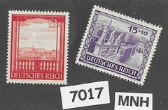 #7017 MNH stamp set Sc B198-199 / 1941 / Third Reich Germany / Vienna Austria