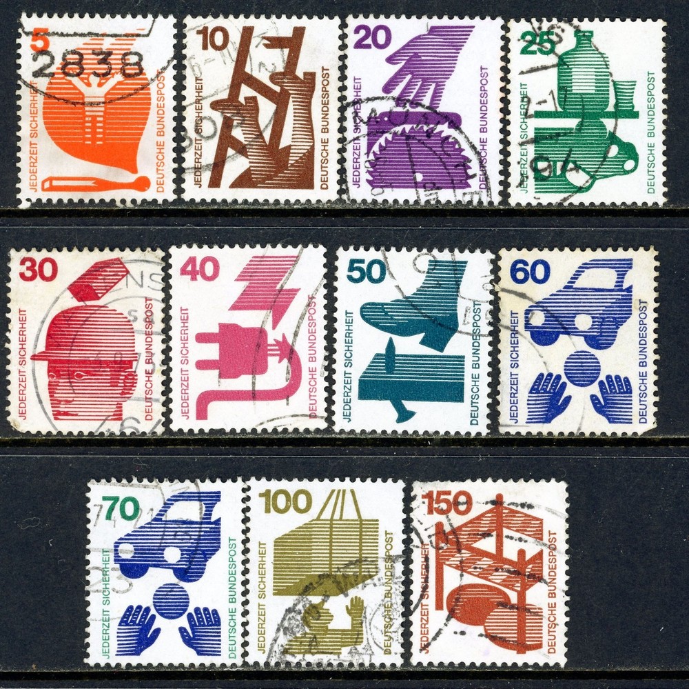 Stamps Germany, Scott # 1074-1085 used, complete set