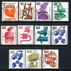 Stamps Germany, Scott # 1074-1085 used, complete set