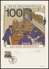 ART-EDITION 1990 GERMANY 1476 POST PAKET-POSTAMT UM 1900 – Ltd. 1.000!!