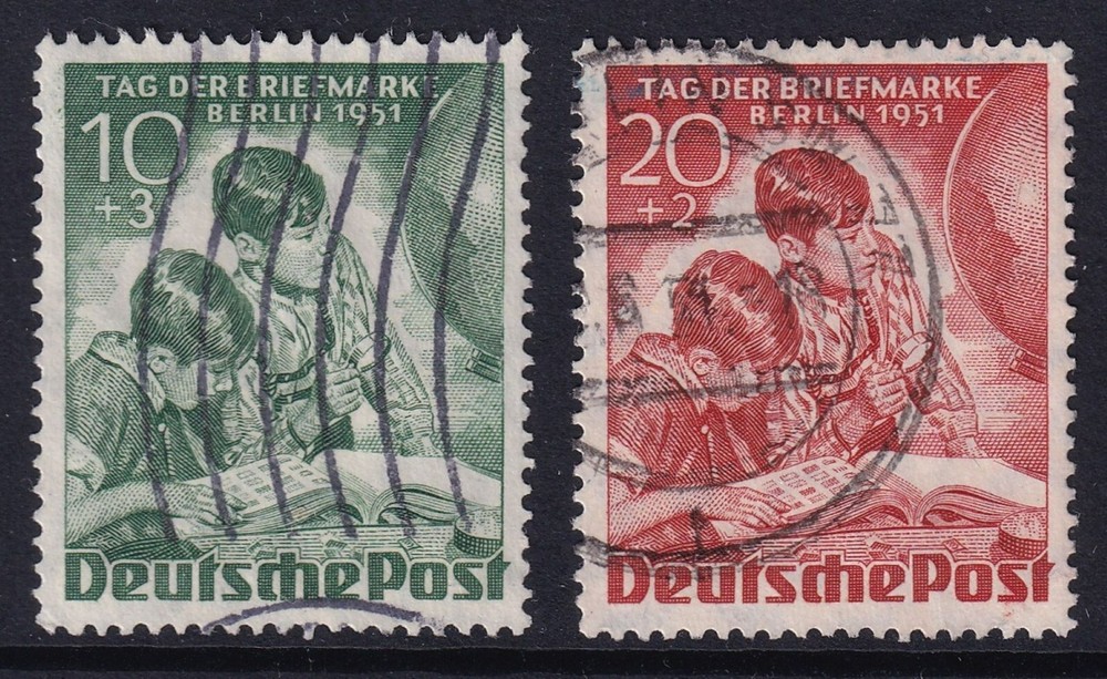 BERLIN 1951 Stamp Day set of 2 SG B80-B81 Used (CV £89)