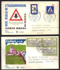 GERMANY 1970s COLL OF 19 FDC ALL DIFF W/CACHETS ADD ADDRESSED TO US DESTINATIONS