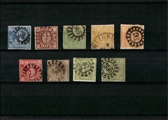 GERMANY Old states BAYERN 1849-1862 used classics (CV $585 EUR510)