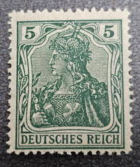Stamp Germany Deutsches Reich Germania 5 Pfennig 1902 Mi. Nr. 70 [🇩🇪39135-7]