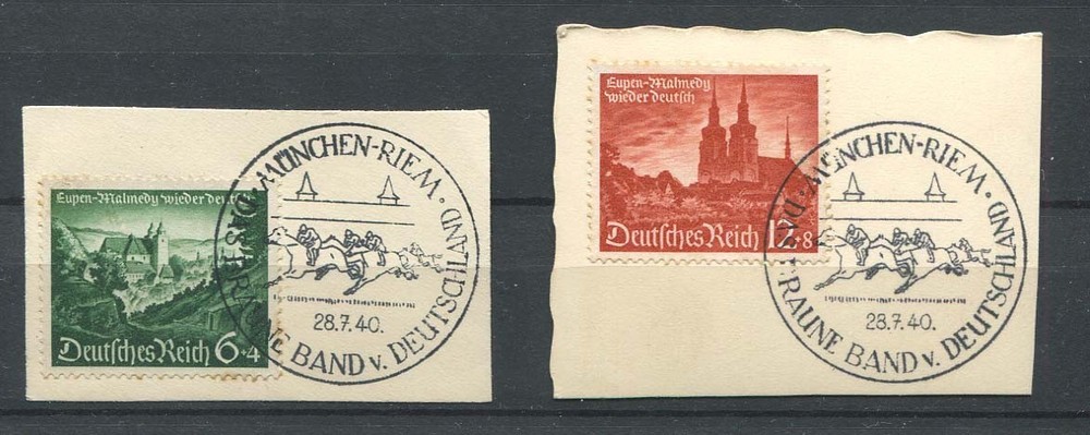 German Reich WW II : Eupen and Malmedy set from 1940 – fancy cancels