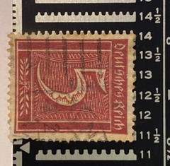Deutsches Reich Stamp 5 Pfennig 1921 Used Mi: 177
