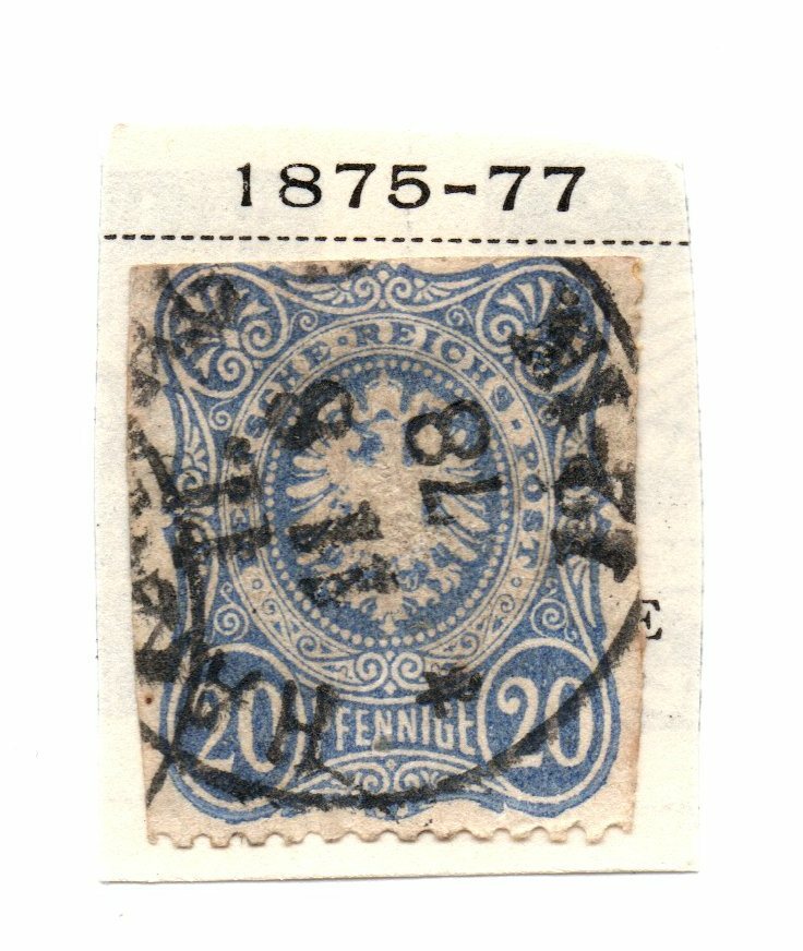 Germany 1875 Definitives – Value in „PFENNIGE“ 20pfge SC: 32 Lightly Hinged